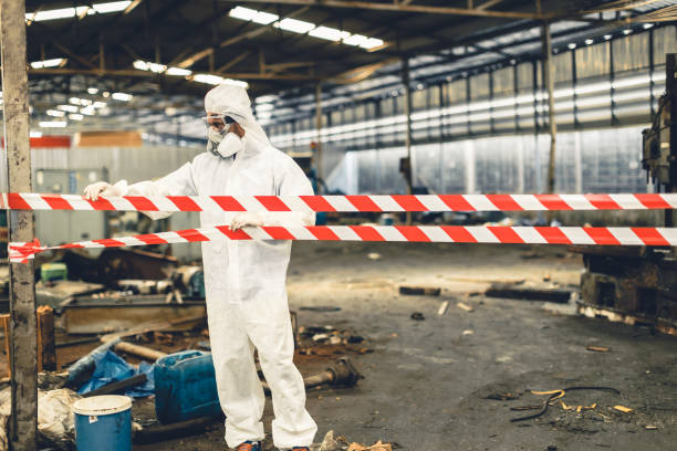 Professional Biohazard Cleanup technician working in Emerson, NJ